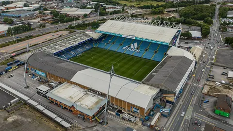 Aerial view of Elland Road, home of Leeds United
