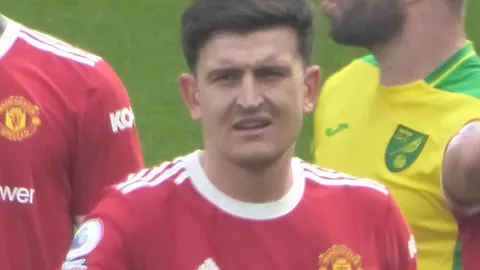 Harry Maguire playing for Manchester United